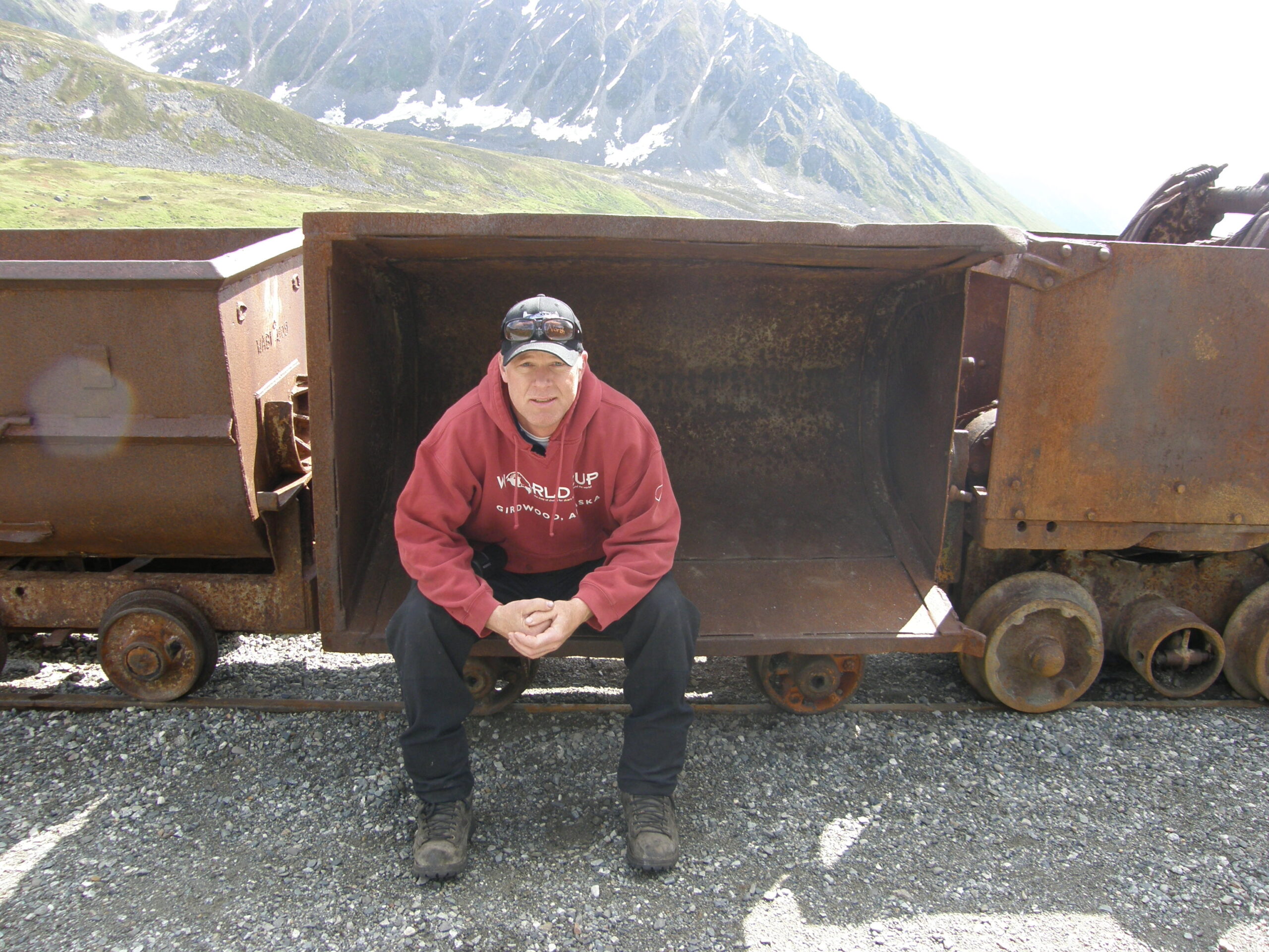 Jeffrey visiting tradinitonal mining sites as part of his research
